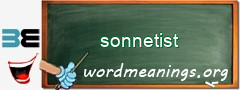 WordMeaning blackboard for sonnetist